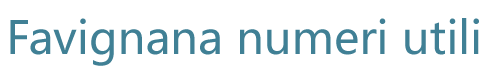 Favignana numeri utili